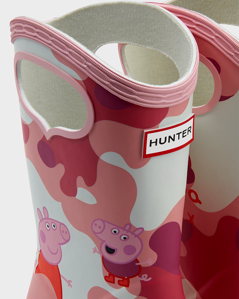 Hunter Yağmur Çizmesi Çocuk Pembe - Original First Peppa Pig Grab Handle - Türkiye CD5984127